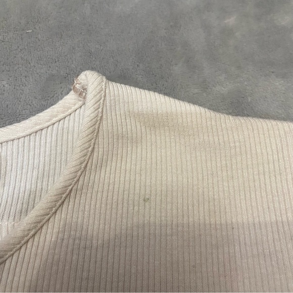 A. Potts tab tee short sleeve rib cream 10905 - Picture 8 of 15